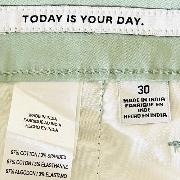 Kenneth Cole Men's Green Slim Fit Lightweight Stretch Chino Shorts Size 30 NWT - Picture 8 of 12